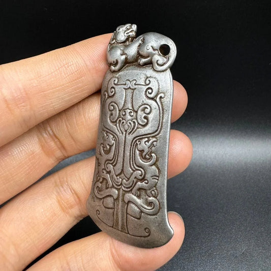 Ancient Vigil Sky Iron Beast Amulet — Thokcha-Forged, Ward Unbroken
