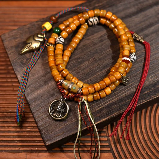 Bone Path 108 Yak Bone Mala — Hand-Carved, Hand-Counted