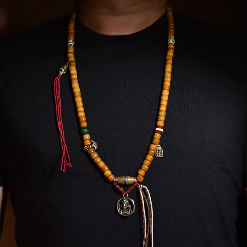 Bone Path 108 Yak Bone Mala — Hand-Carved, Hand-Counted