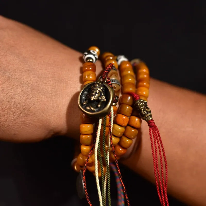 Bone Path 108 Yak Bone Mala — Hand-Carved, Hand-Counted