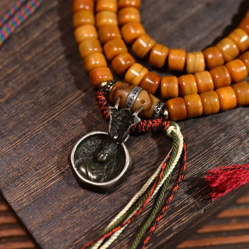 Bone Path 108 Yak Bone Mala — Hand-Carved, Hand-Counted