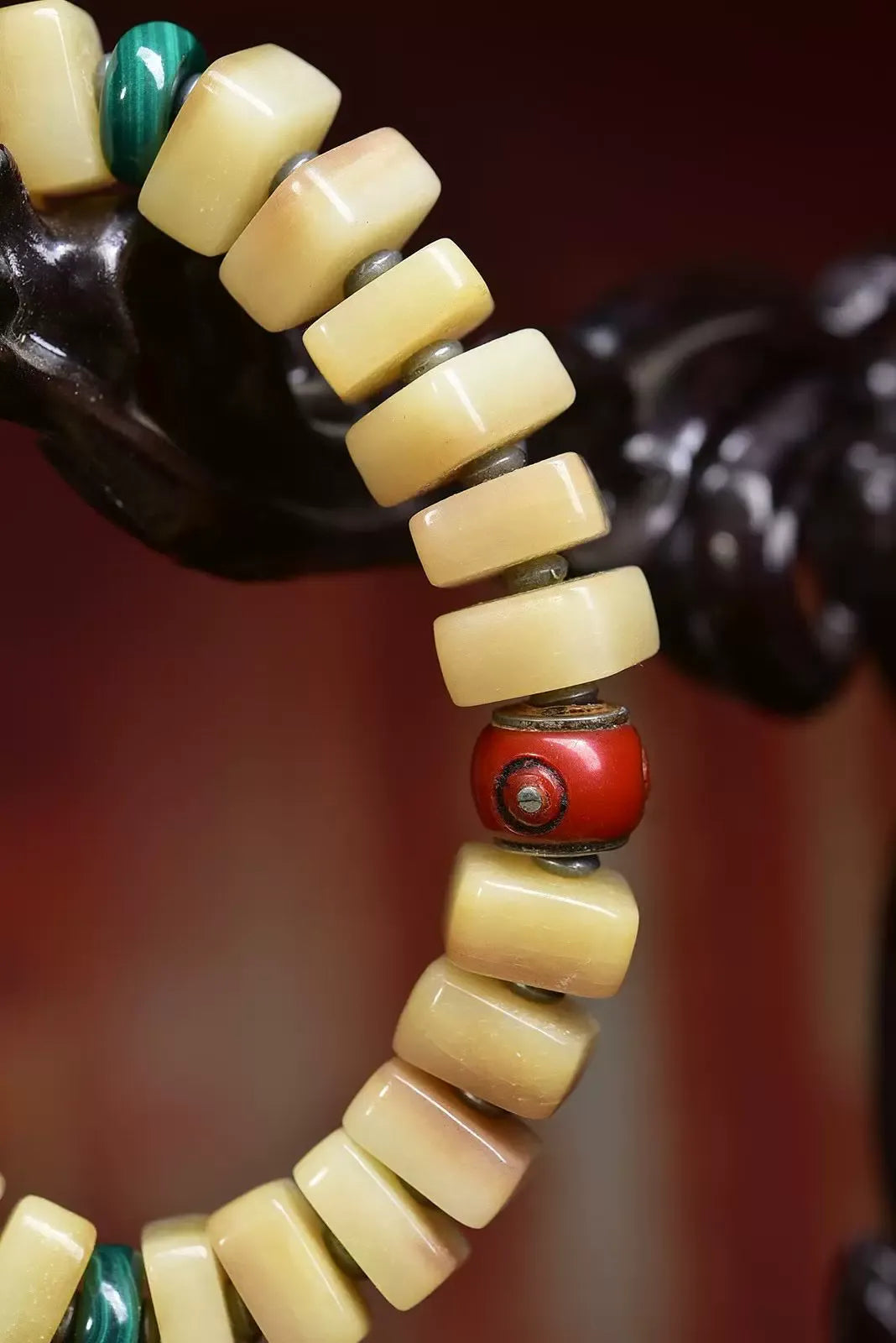 Desert Square Camel Bone Bracelet — Three Faces, One Wrist