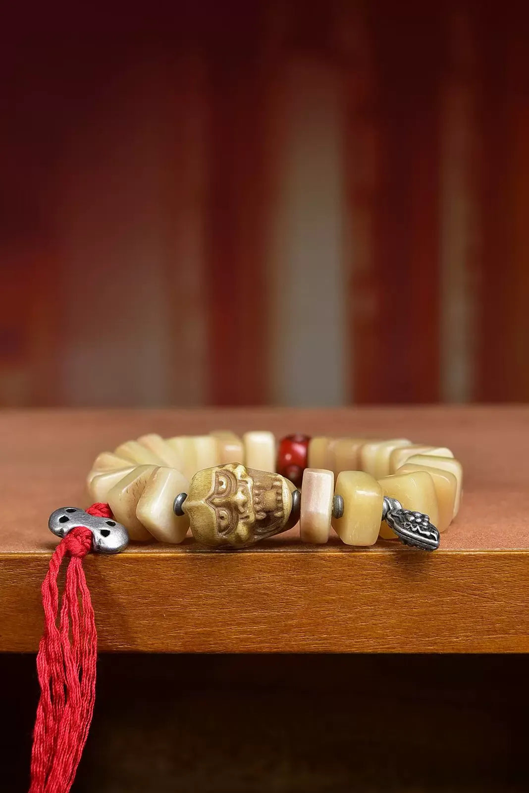 Desert Square Camel Bone Bracelet — Three Faces, One Wrist