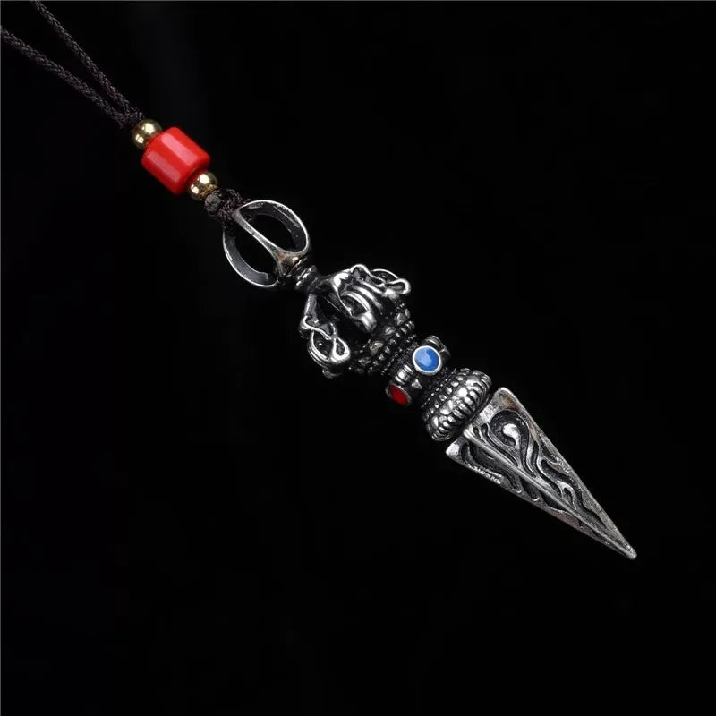 Iron-Willed Brass Vajra Pendant — Five-Pronged, Nothing Passes