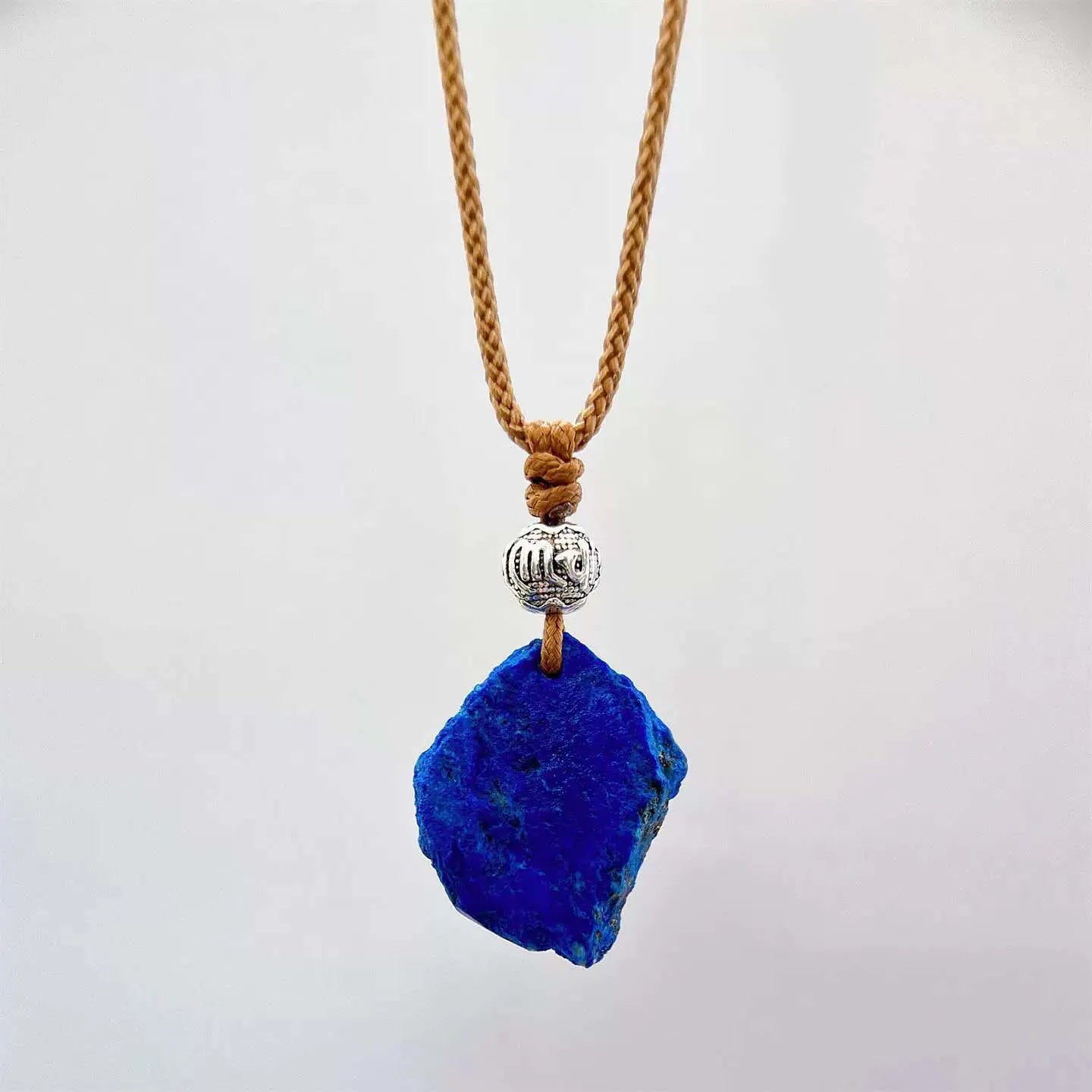 Lapis Night Pendant — Blue Depth, Gold Vein