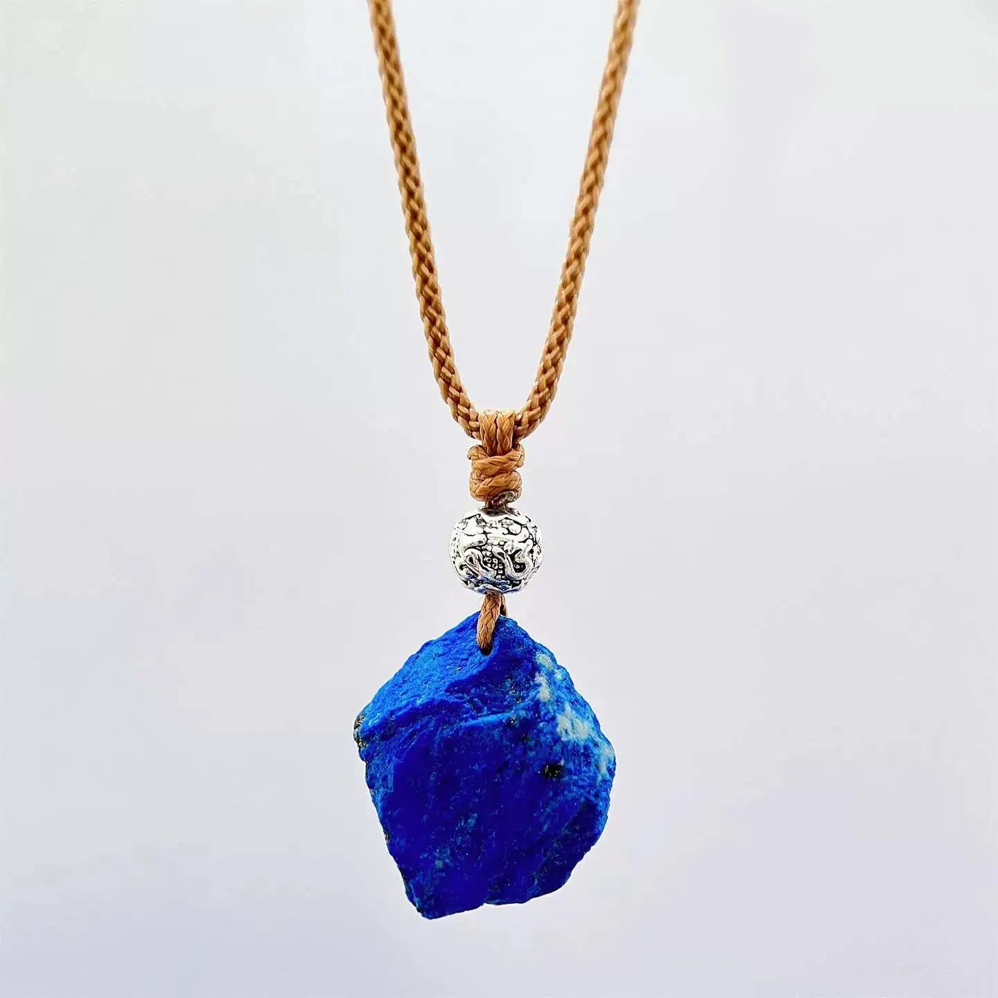Lapis Night Pendant — Blue Depth, Gold Vein