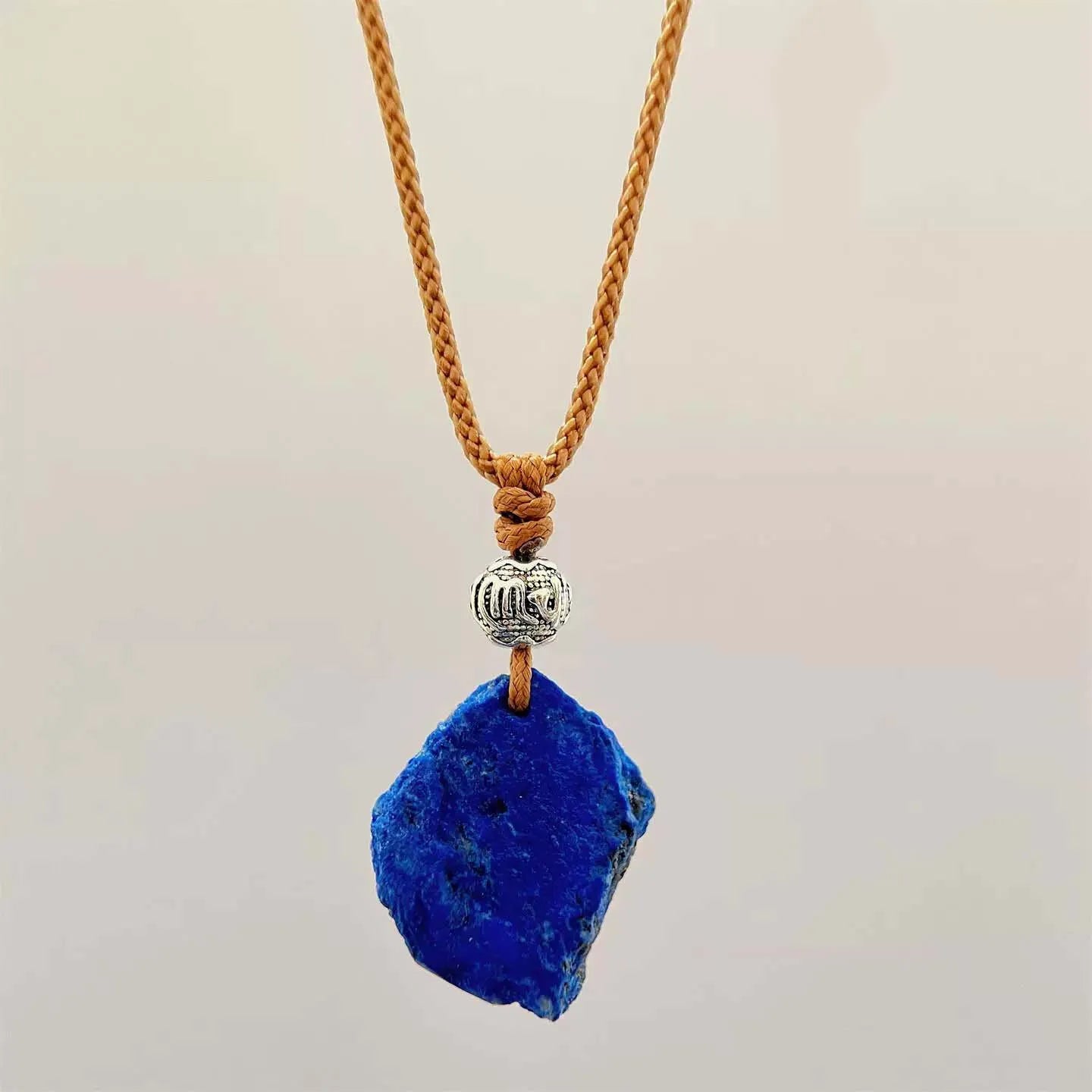 Lapis Night Pendant — Blue Depth, Gold Vein