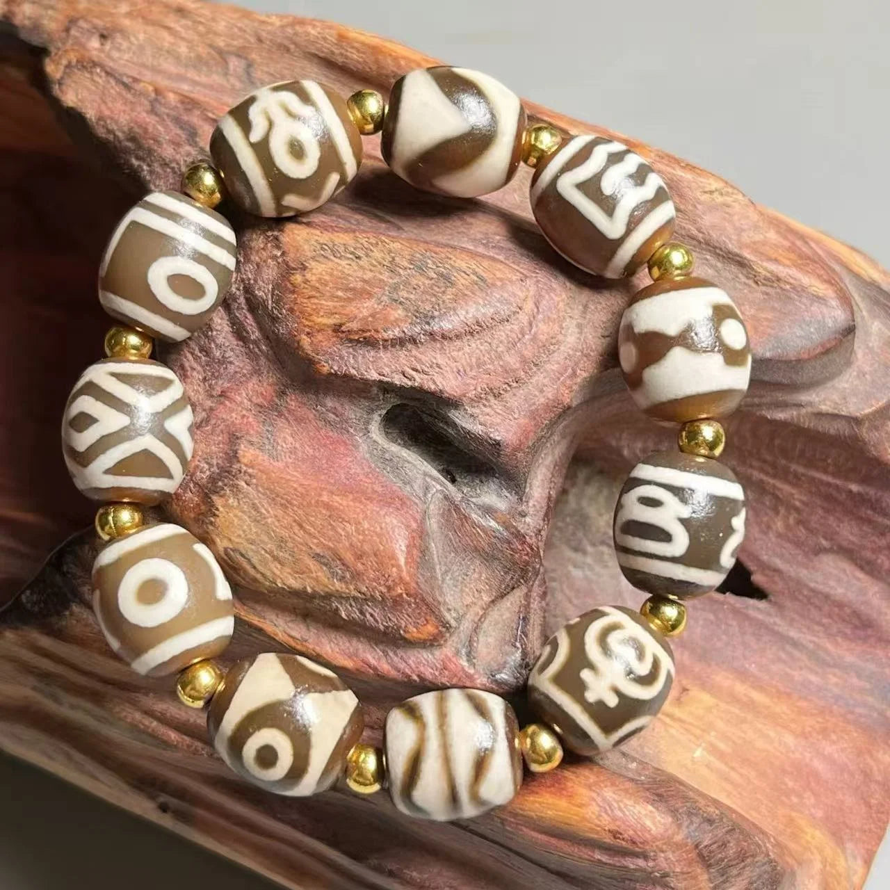 Prosperity Multi-Treasure Dzi Bracelet — Every Stone Speaks Wealth