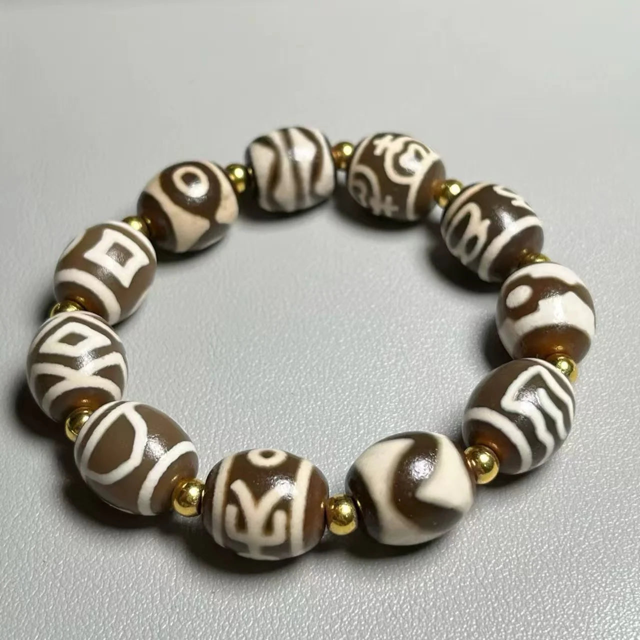 Prosperity Multi-Treasure Dzi Bracelet — Every Stone Speaks Wealth