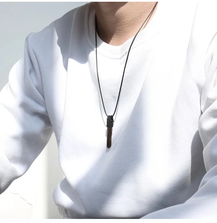 Rooted Calm Smoky Quartz Braided Pendant — Body and Mind, Ground and Center
