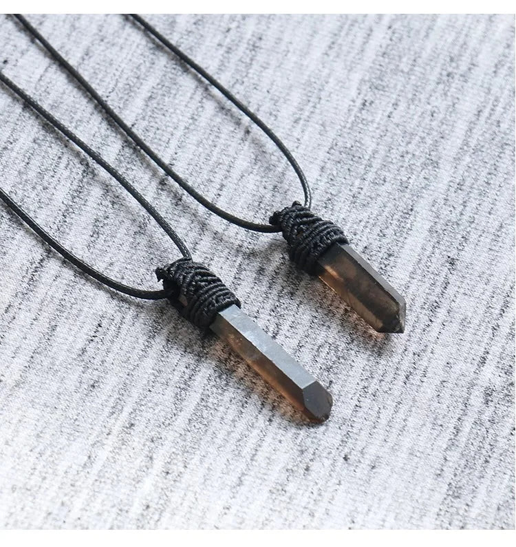 Rooted Calm Smoky Quartz Braided Pendant — Body and Mind, Ground and Center