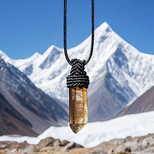 Rooted Calm Smoky Quartz Braided Pendant — Body and Mind, Ground and Center