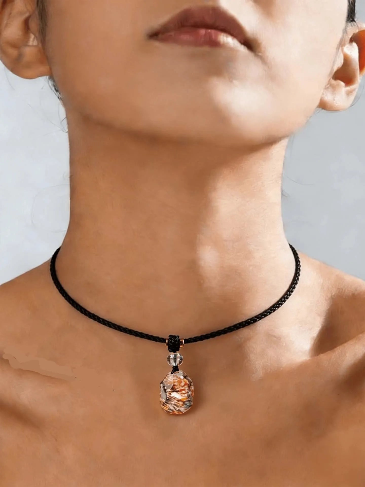 Rooted Glow Smoky Quartz Pendant — Earth Light
