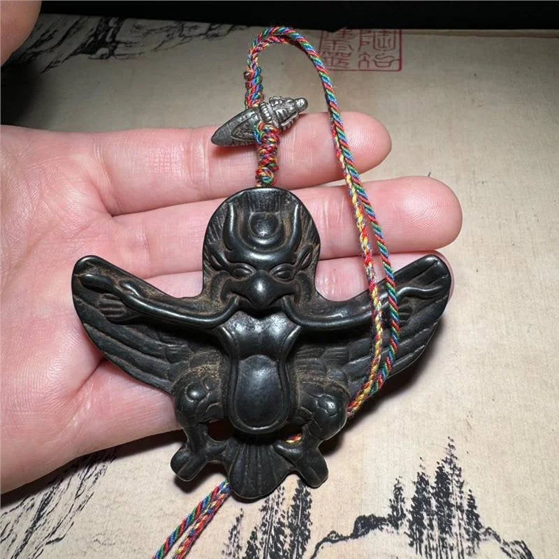 Skyborne Transcendence Sky Iron Vulture Amulet — Spirit of the Peak, Eyes Open