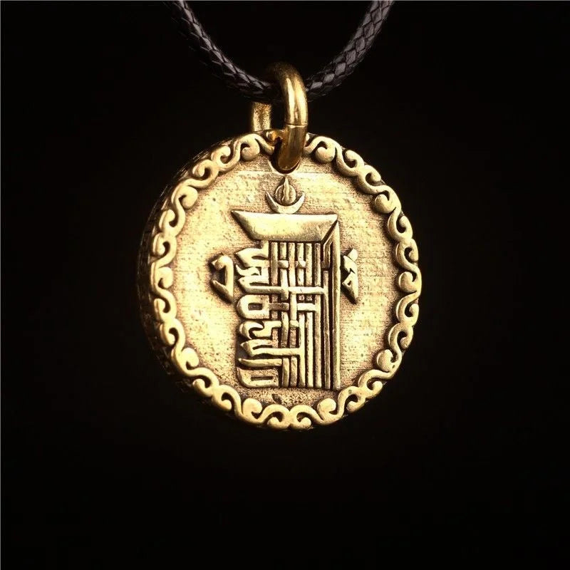 Transcendent Mind Brass Formless Buddha Pendant — No Face, All Mercy