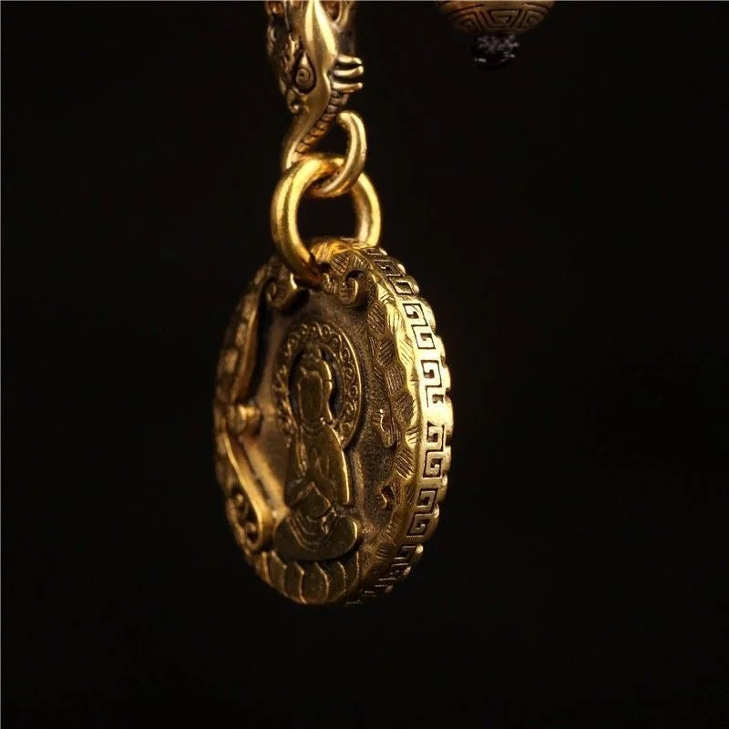 Transcendent Mind Brass Formless Buddha Pendant — No Face, All Mercy