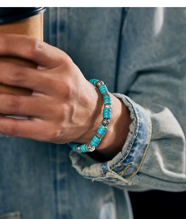 Turquoise Weave Macrame Bracelet — Knotted by Hand