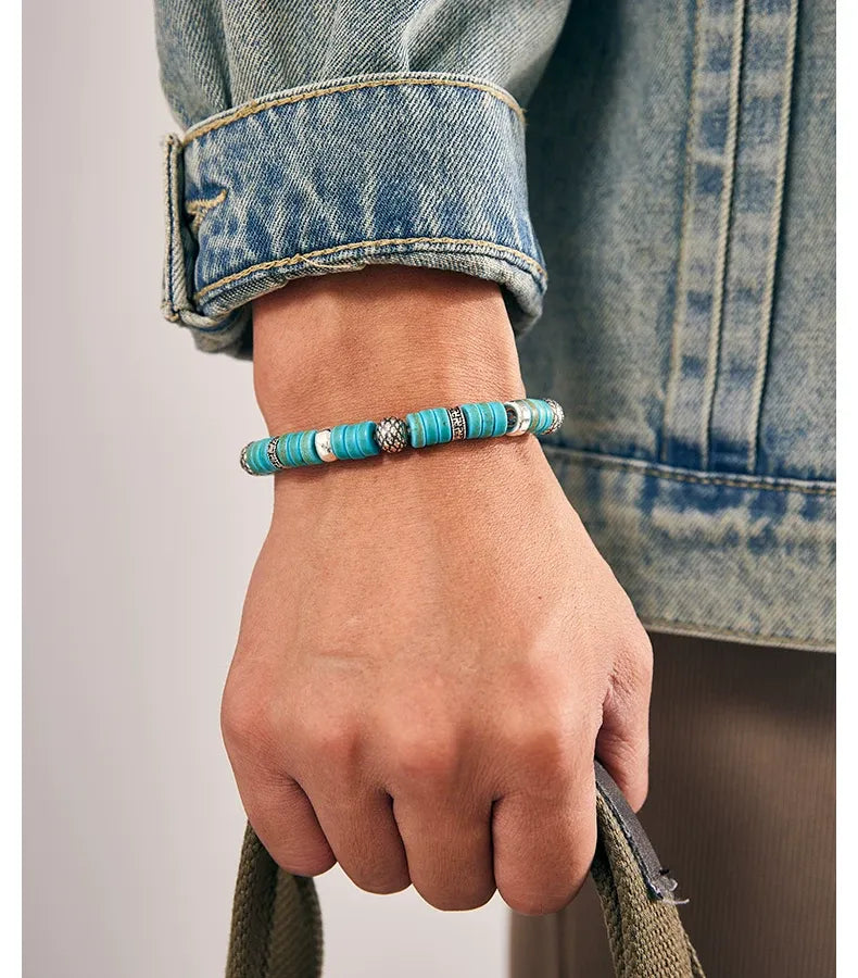 Turquoise Weave Macrame Bracelet — Knotted by Hand
