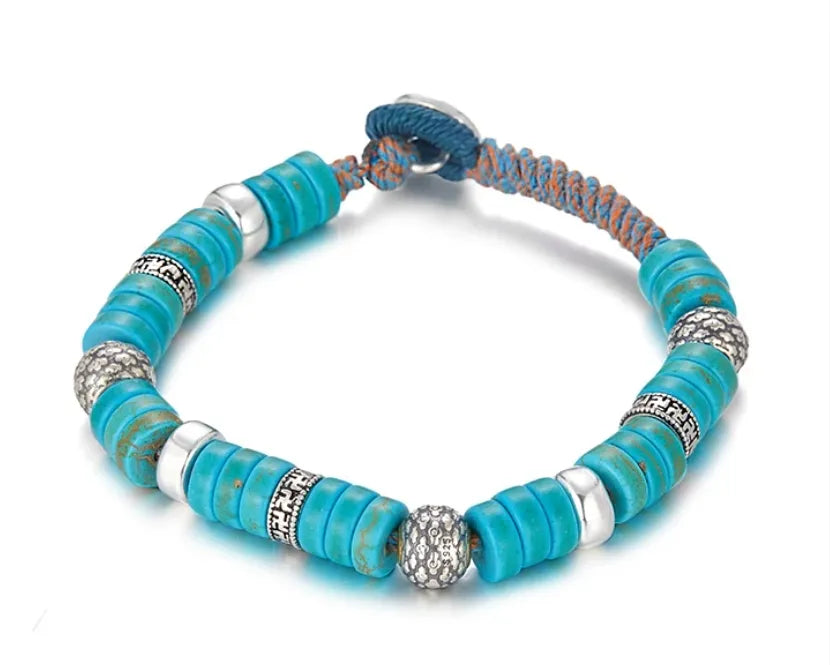 Turquoise Weave Macrame Bracelet — Knotted by Hand