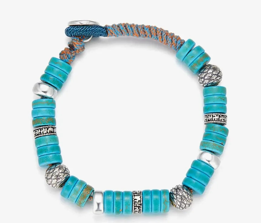 Turquoise Weave Macrame Bracelet — Knotted by Hand