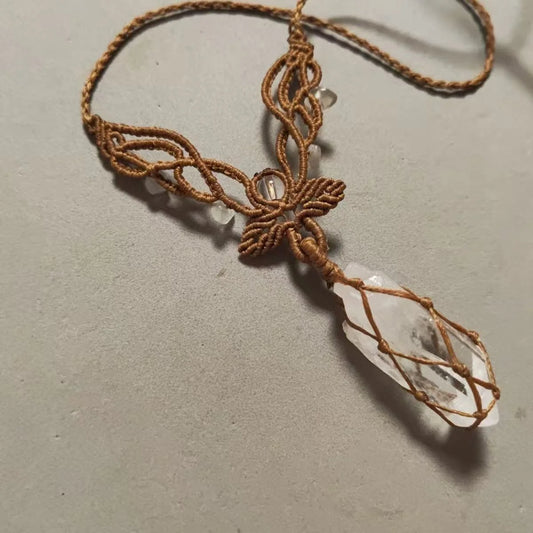Windborne Prayer Lung Ta Clear Quartz Amulet — Horse of the Wind, Carry This