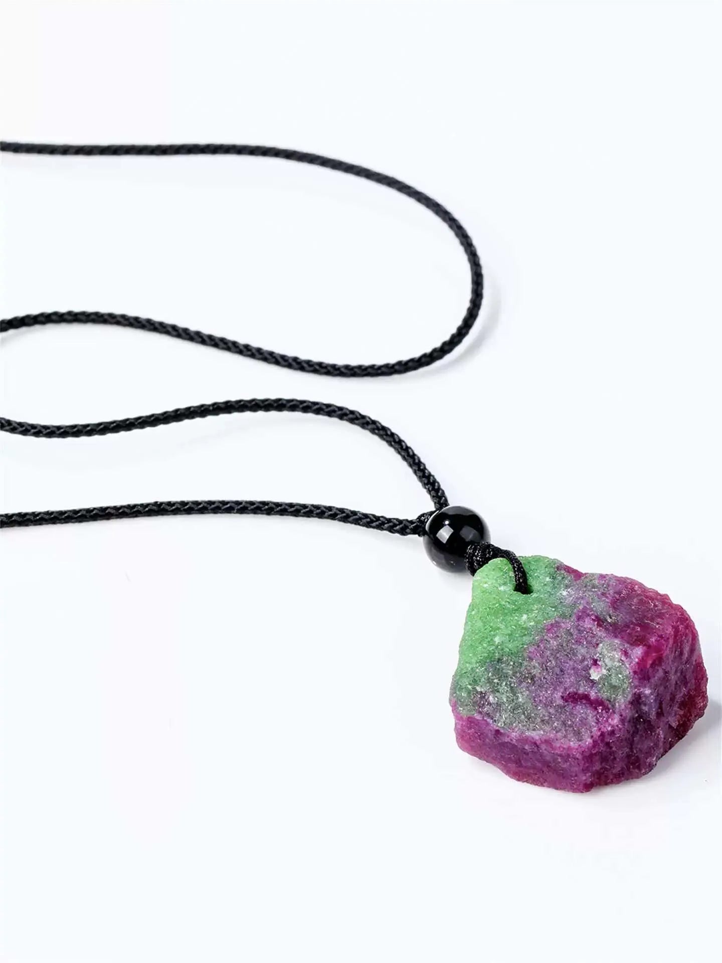 Zoisite Earth Pendant — Green Fire