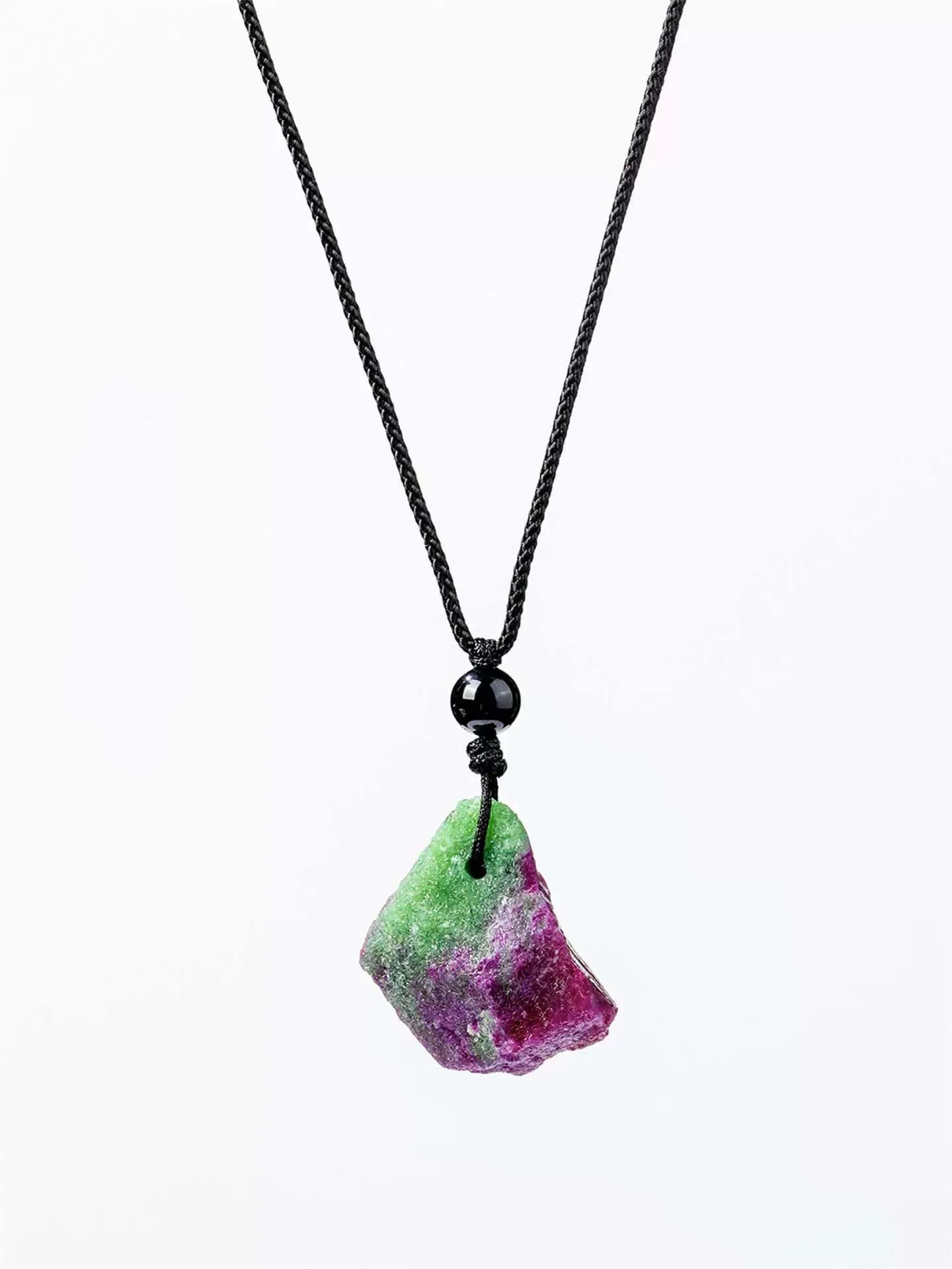 Zoisite Earth Pendant — Green Fire