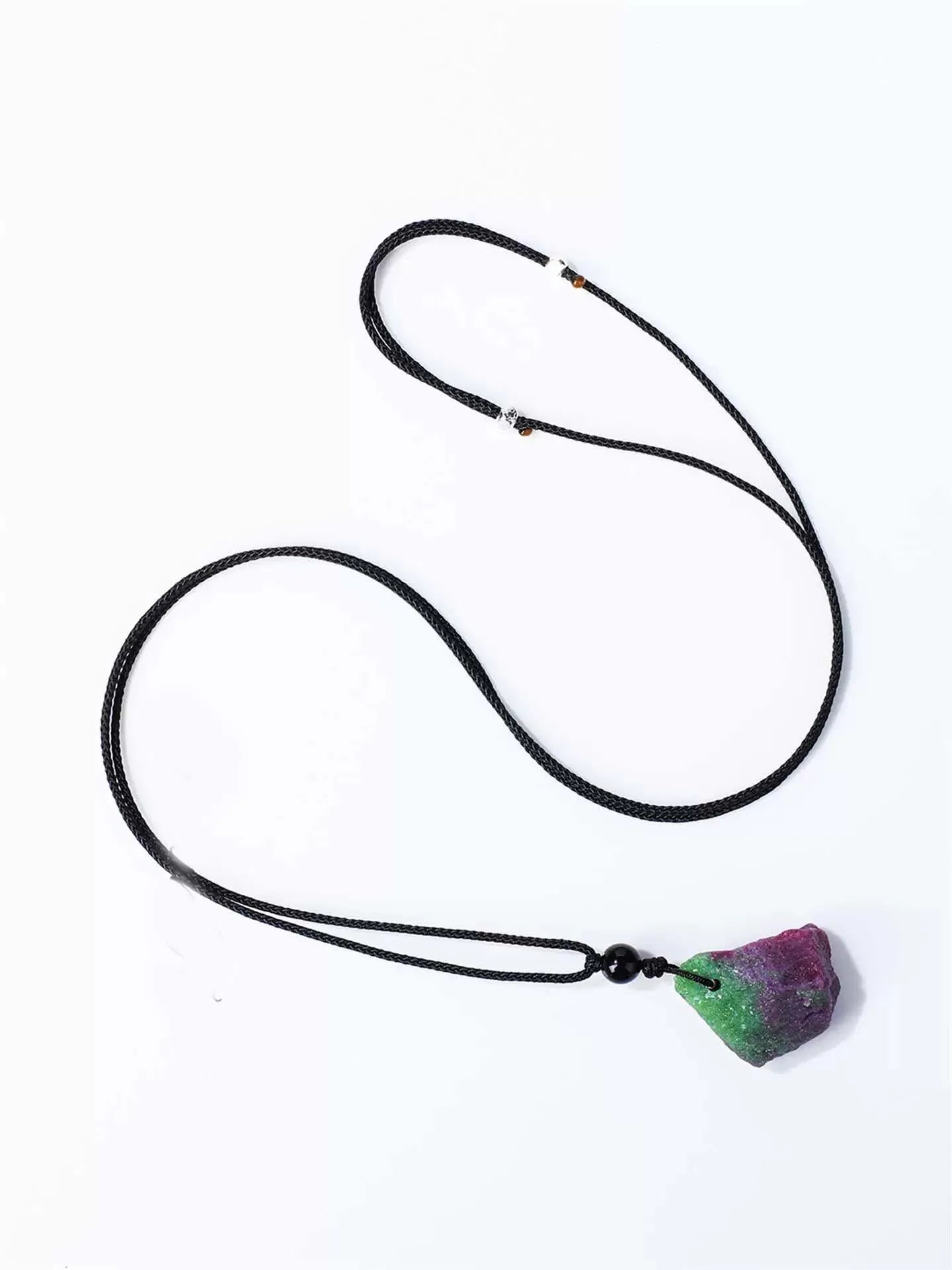 Zoisite Earth Pendant — Green Fire